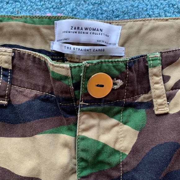 Zara Camo Cropped Pants - Picture 4 of 4